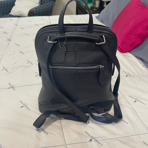 Blue Leather Backpack - Picture 3 of 7